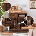 thumbnail image 5 of Ouyessir Dog Crate,Furniture Style Large Indoor Dog Kennel with Storage Drawer,Brown, 5 of 6