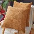 thumbnail image 2 of Sorra Home  Indoor Soft-Textured Knife Edge Square Pillows (Set of 2) 22 in (Set of 2) - Zazzle Camel, 2 of 5