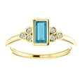 thumbnail image 3 of FB Jewels 14K Yellow Gold London Blue Topaz & .06 CTW Diamond Ring, 3 of 3