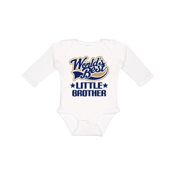 Inktastic Little Brother Worlds Best Boys Long Sleeve Baby Bodysuit