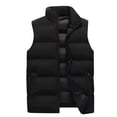 thumbnail image 2 of Huankd Mens Puffer Vest Winter Warm Puffy Vest Jacket for Men Stand Collar Sleeveless Coat with Pockets Casual Outwear Black 3XL, 2 of 4