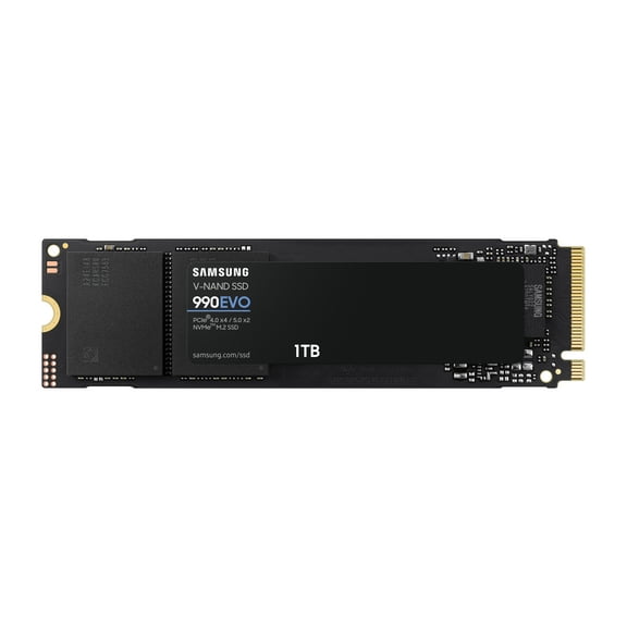 Samsung 990 EVO 1TB PCIe 5.0 NVMe SSD Fast Efficient Black internal Drive