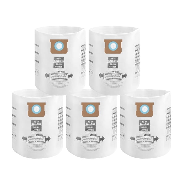 ALYYDBG for Shop Vac Filter Bags 10-14 Gallon, Type F 90662 9066200 9066233; Type I 90672 9067200 9067233; VF2005, High Efficiency