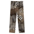thumbnail image 4 of Animal Print Abstract Pattern Winter Female Pants Flannel High Waist Women Pants Lady Warm Straight Leg Plush Trousers, 4 of 7