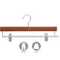 thumbnail image 3 of The Great American Hanger Company Bamboo Bottoms Hanger with Adjustable Cushion Clips, Eco-Friendly 14 Inch Flat Wooden Hangers with Chrome Swivel, 3 of 3