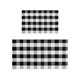 thumbnail image 1 of Juego de 2 tapetes de cocina antideslizantes y gruesos con diseño de cuadros de búfalo, acolchados y antifatiga, para el suelo de la cocina, el fregadero y la lavandería., 1 of 5
