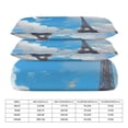 thumbnail image 2 of 3 Pcs Soft Bedding Set, Includes 1 Duvet Cover with Zipper And 2 Pillow,Shams Eiffel Tower Queen(90"×90"), 2 of 8