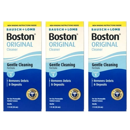 3 Pack - Bausch & Lomb Boston Cleaner Original Formula 1oz Each