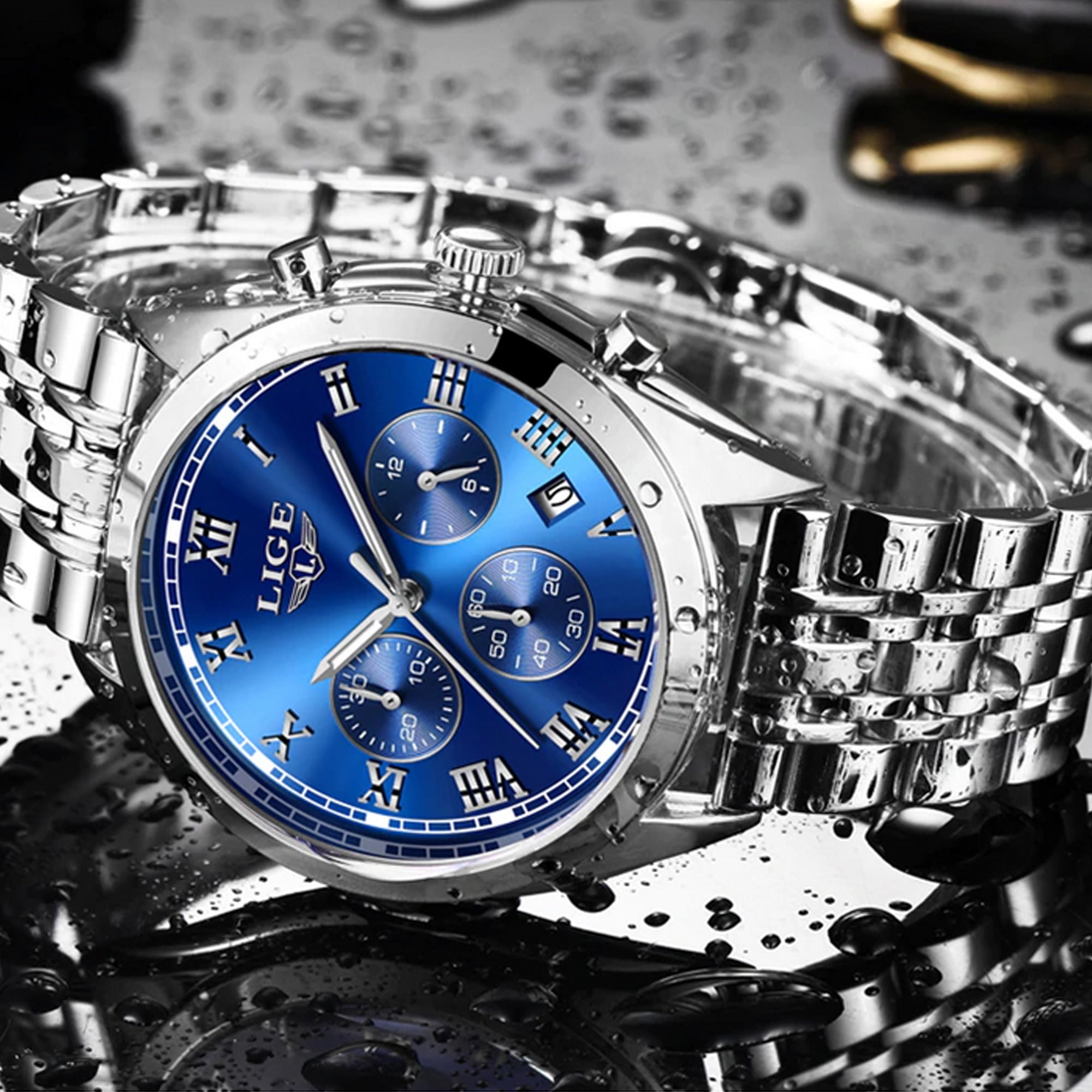 Lige watch best sale blue