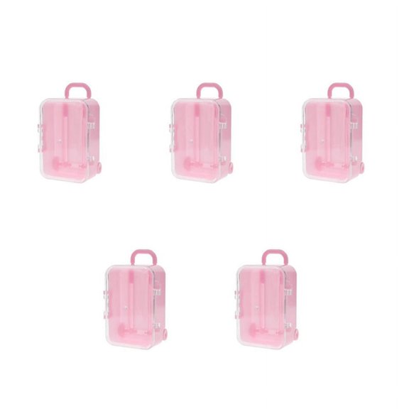 5X Pink Mini Roller Travel Suitcase Candy Box Personality Wedding Candy Box Luggage Trolley Case