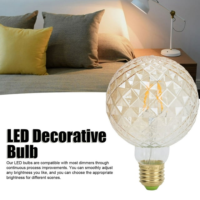 Bombilla de vidrio de estilo antiguo, bombilla decorativa LED de 220 V, luz cálida, accesorio de iluminación, tecnología de vanguardia