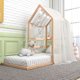 thumbnail image 3 of Cama infantil 90x200, cama casita infantil de madera de pino, cama de suelo estable para niñas y niños, cama juvenil, madera maciza, color natural esquí esquí Gafas de esquí, 3 of 5