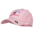 thumbnail image 2 of Happy Birthday America Embroidered Unconstructed Cap - Lt Pink OSFM, 2 of 5