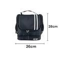 thumbnail image 2 of Lonchera Térmica Doble Piso Gran Tamaño Escolar American Bags color Negra, 2 of 7