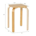 thumbnail image 2 of Gymax 4 Set Square Backless Stools w/ Rounded Corners & Anti-slip Felt Mats Wooden, 2 of 10