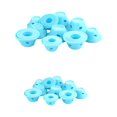 thumbnail image 1 of Rulos para el cabello Qarigey 20 piezas rulos de silicona 10 grandes 10 pequeños color Azul claro, 1 of 6