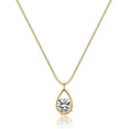 thumbnail image 4 of Solid 925 Sterling Silver Cubic Zirconia Teardrop Pendant Necklace for Women Teens Sparkling Crystal Choker Necklace, 4 of 6