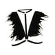 thumbnail image 2 of Lencería con arnés ajustable para mujer, sin copas, camiseta sin mangas de moda, sujetador con y plumas, 2 of 8