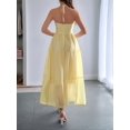 thumbnail image 2 of Women'S Shalterneck Maxi Dress Summer Sleeveless Dress Casual Boho Backless Flowy Long Dresses Light Yellow L, 2 of 6