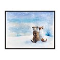 thumbnail image 3 of Designart Dogs During Christmas Season Children's Art Floating Frame Wall Art, 3 of 4