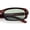 Brown - Green, variant on SA106 Womens Slim Retro Mod Narrow Rectangle Sunglasses Gold-Tone Temple Hinge / Brown Frame - Green Lens