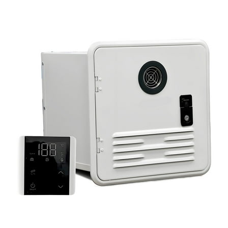 RV Tankless Propane Water Heater, Camping Instant Electric Water Heater with White Door