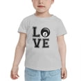 thumbnail image 2 of Pool Balls Love Cute Toddler T-Shirts for Boys Girls (Gray, Youth S), 2 of 5