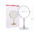 thumbnail image 1 of Personal Makeup Mirror Vanity Mirror With Lights Desktop Vanity Mirror Stainless Steel Rotating Double-sided Mirror Retro Bathroom Mirror Handheld Beauty Mirror ,Widely Use, 1 of 5