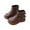 C189/Brown, variant on XIYON Girls Boots Fashion Girls Fashion Boots Mid Calf Side Zipper Leather Punk Booties With For Toddler Big Kids Winter Footwear 4-4.5 Years