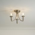 thumbnail image 4 of Better Homes & Gardens 12.75 in Satin Nickel 3 Light Semi Flush and Modern Convertible Pendant, 4 of 18