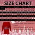thumbnail image 3 of larppty 3/4 Length Sleeve Womens Christmas Tops Casual Loose Comfort Festival Holiday Party Shirts 2025 (Red, S), 3 of 6