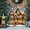 As Show, variant on Oioii Snow Village Houses Ornament,Cabin Christmas Tree Ornaments,Rustic Christmas Villages House Figurines as Winter Wonderland Decorations