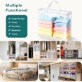 thumbnail image 7 of 16-Pack 22L Clear Zippered Storage Bags for Clothes Vacuum Storage Bags for Blankets Comforters Bedding Linens Closet Organizer Bags with Handles White, 7 of 7