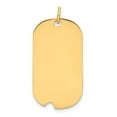 thumbnail image 1 of 14k Plain .018 Gauge Engraveable Dog Tag w/Notch Disc Charm in 14k Yellow Gold, 1 of 1