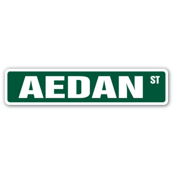 AEDAN Street Sign Childrens Name Room Sign | Indoor/Outdoor |  18" Wide