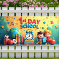 thumbnail image 7 of LUUFILx First Day of School Banner Backdrop Classroom Decor for Kids Photography Props Birthday Party Background Decorations Supplies Celebration, 7 of 7
