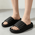 thumbnail image 5 of Yungyresw Slip On Slippers For Women Men Soft Lightweight Indoor Outdoor Casual Footwear Thick Sole Comfortable House Slippers Black 40, 5 of 6
