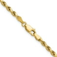 thumbnail image 4 of 14K Yellow Gold 3mm Semi-Solid D/C Rope Chain (16 X 3) Made In Peru dh021-16, 4 of 5