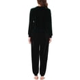 thumbnail image 3 of INSPIRE CHIC Women's Velvet Pajamas Set Long Sleeve Top and Pants Soft Warm Sleepwear XS Green, 3 of 5