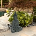 thumbnail image 6 of LuxenHome Meditating Buddha Statue, 21" Large Fiber Stone Zen Buddha Sculptures, Indoor Outdoor Buddha Statue,Zen Decor for Garden, Patio, Backyard Deck, 6 of 8
