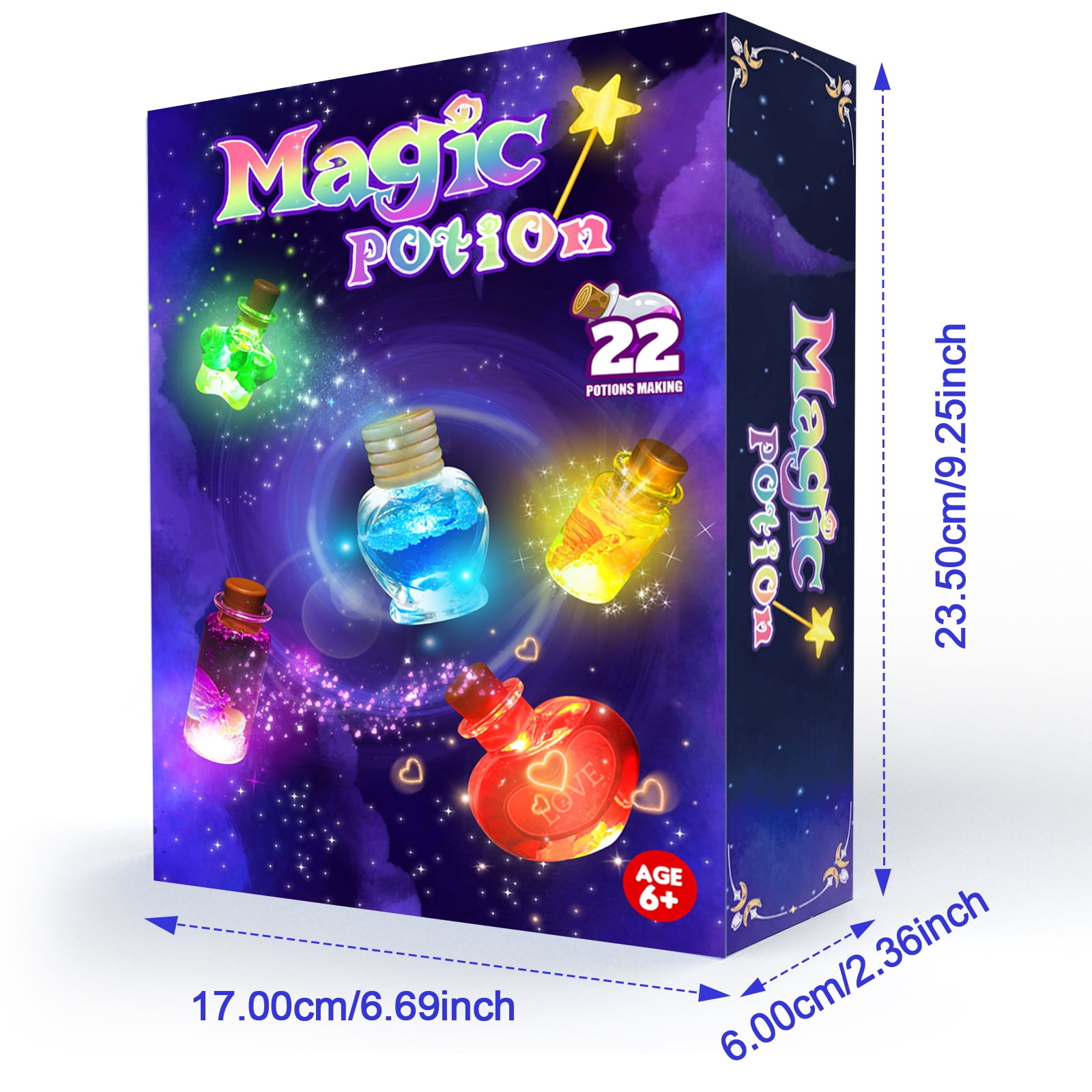 Rhybor Magic Potion Kit for Kids,Mix 22 Bottles Fairy Magic Potions,Mystery Potions Craft Kit,Christmas Halloween Decor Birthday Gift Toys for Girl 6+