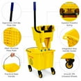 thumbnail image 5 of Spaco 26 Quart Side Press Wringer, Cleaning Wringer with 3" Non-Marking Rubber Swivel Wheels, Intelligent Wringer with Commercial Mop Bucket for Indoor, Yellow, 5 of 7