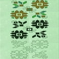 thumbnail image 1 of Ahgly Company Machine Washable Indoor Square Transitional Mint Green Area Rugs, 6' Square, 1 of 7