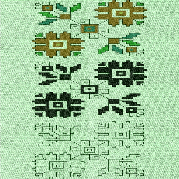 Ahgly Company Machine Washable Indoor Square Transitional Mint Green Area Rugs, 6' Square