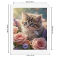 thumbnail image 2 of Paint By Numbers Kit for Adults Beginner - DIY Kitten Among Blooming Roses Canvas Painting Kits for Adults, Frameless Paint By Number for Adults for Home Wall Decor 16x20 Inch, 2 of 7