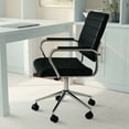 thumbnail image 6 of Martha Stewart Piper Upholstered Office Chair in Black/Polished Nickel, 6 of 15