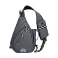 thumbnail image 7 of 1Pcs Crossbody Sling Backpack 15.35in Navy, RFID Blocking Chest Bag for Travel Hiking, Water Resistant Shoulder Pack with Reversible Strap, Multi-Compartment Daypack for Outdoor Activities, 7 of 7