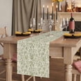 thumbnail image 2 of Sage Green Flowers Table Runner 108 Inches Long,Rustic Pastoral Botanical Floral Leaf Cotton Linen Table Runners Dresser Scarves,Tabletop Scarf Furniture Cover for Home Dinner Party Decor 13"x108", 2 of 8