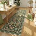 thumbnail image 2 of SwiftPulse Runner Rug for Kitchen Rug Non Slip 2'6"x8' Washable Rugs with Rubber Backing Soft Vintage Floral Carpet Runner for Kitchen, Laundry, Bedroom, Bathroom, Green, 2 of 14