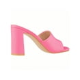 thumbnail image 3 of Women's Chunky Heeled Mule Sandals Low Heel Sandals Single Strap Square Toe Chunky Heeled Sandal, 3 of 5